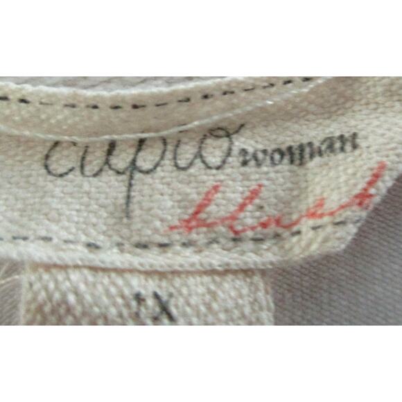 Cupio Women's Plus White Short Sleeve Stretch V-neck Tee Shirt Size 1X - Picture 8 of 9